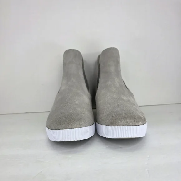 Sorel Women's Out N About Slip-On Casual Wedge Heeled Boot Grey White Size 8.5 - Picture 4 of 15